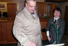 Jeseničtí trubači vítali Karla Schwarzenberga